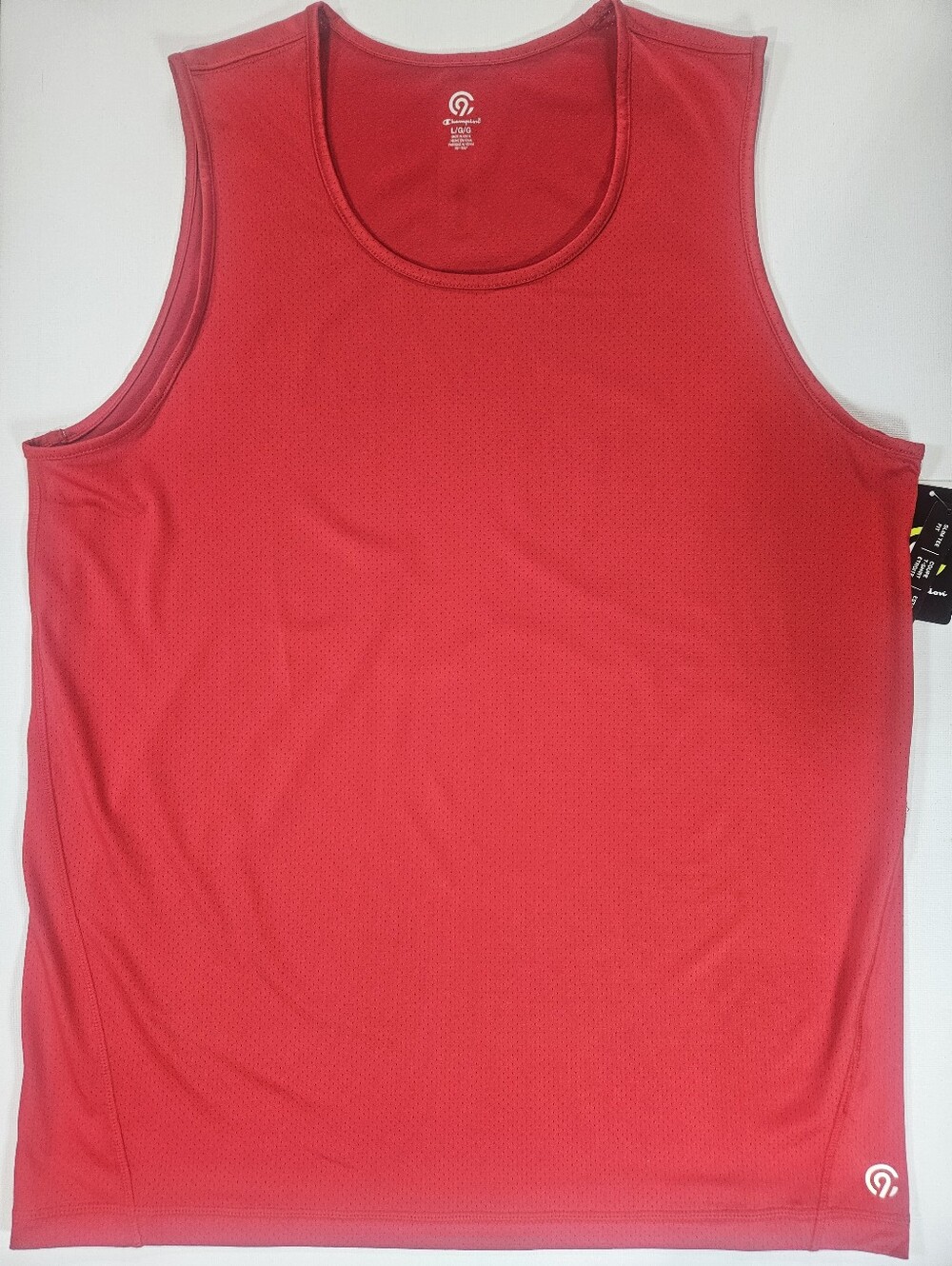 NWT C9 Champion Muscle T-Shirt Mens Large Red Stretchy Moisture Wicking Slim Fit